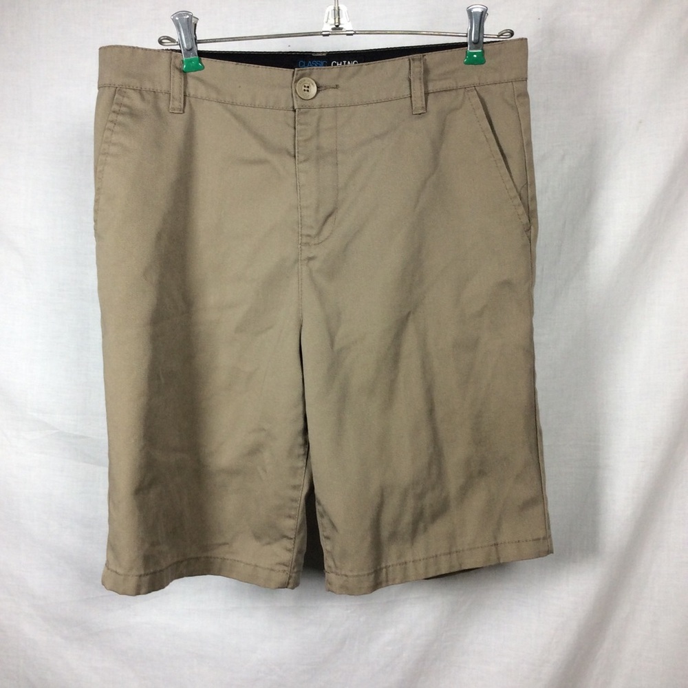 Blue Crown Classic Chino Men’s Tan Flat Front Shorts. Size 30